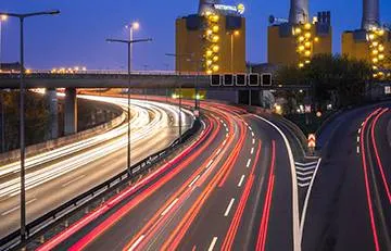 Highway at night