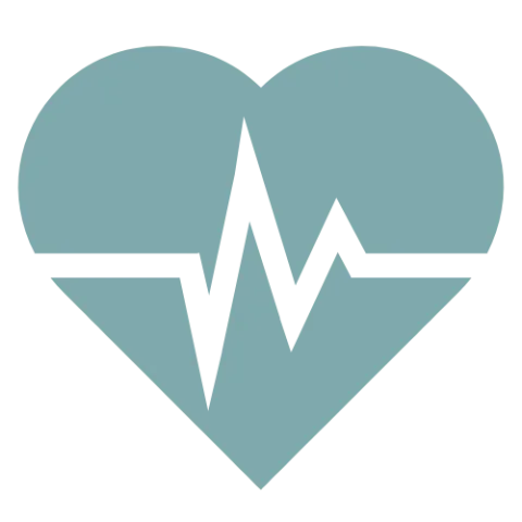 Heart showing heart wave lines